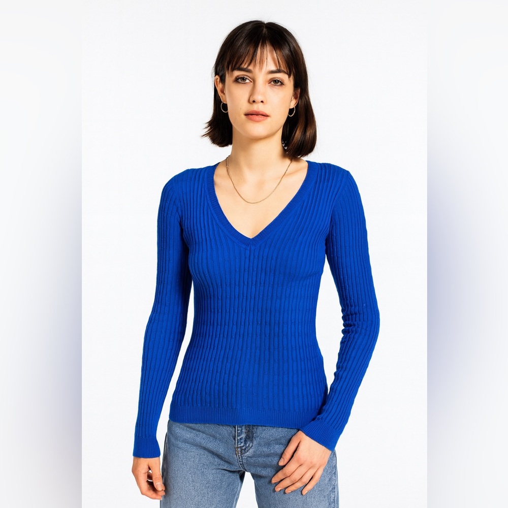 Calson Woman’s Knitted‎ 100% Cotton light Sweater Size Large
